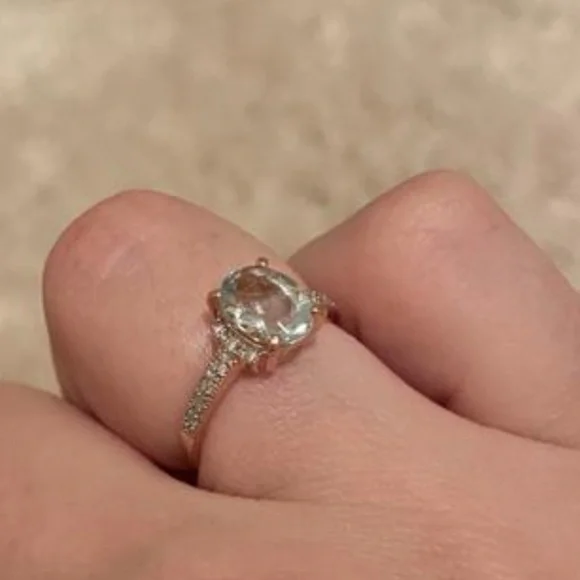Aquamarine engagement ring